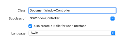 Create DocumentWindowController